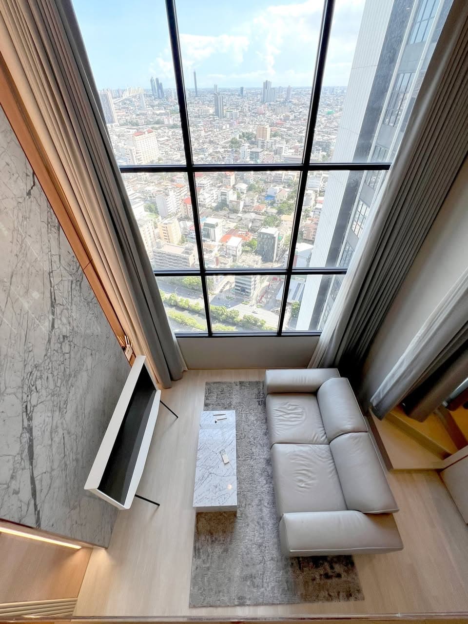 KnightsBridge Prime Sathorn · Owner-posted duplex one-bedroom, 37 sqm on floor 34 with an open city view, complete furnishing and internet, welcoming agents near BTS Chong Nonsi
