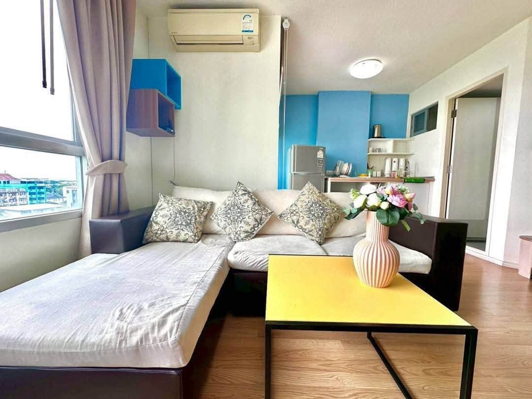 Lumpini Ville On Nut-Lat Krabang · 7階・52㎡、開放的な眺望の家具家電付き2ベッドルーム2バスルーム、ARLラートクラバン駅近く