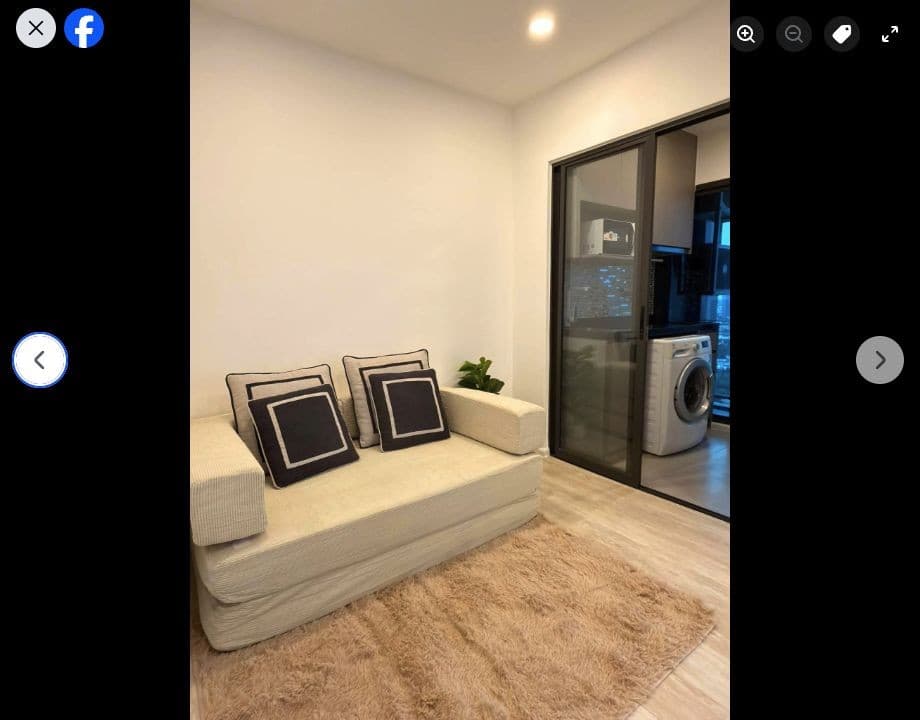 The Clev Riverline Chao Phraya–Wong Sawang · Brand-new 30 sqm one-bedroom residence with a separate living area and enclosed kitch...