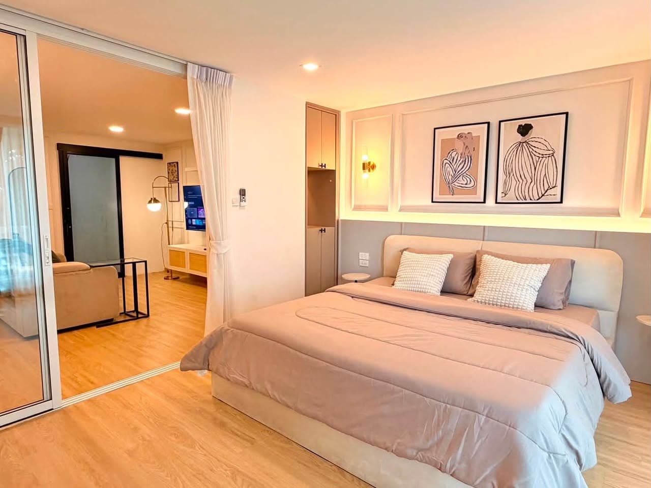 The Waterford Sukhumvit 50 · และยินดีรับเอเจนต์ ห้อง 1 ห้องนอน ขนาด 56.5 ตร.ม. อาคาร 1 ชั้น 2 เฟอร์นิเจอร์และเครื่... - รูปที่ 1